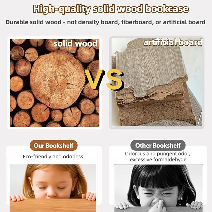 Solid Wood Revolving Bookcase - Image 4