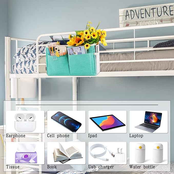Bedside Caddy Bedside Storage Organizer Hanging Bunk Bed Dorm Room - Image 3