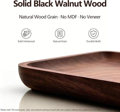 Solid Black Walnut Wooden Key Tray, Key Bowl - Image 3