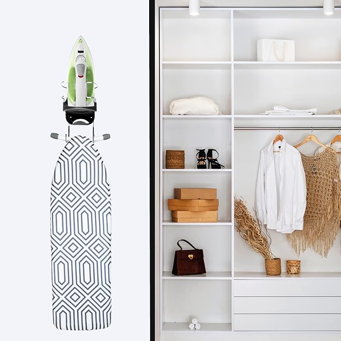 Ironing Board Hanger Wall Mount Electric Iron Holder Iron and Ironing Board - Image 6