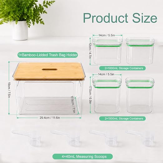 5-in-1 Trash Bag Dispenser, Laundry & Dishwasher Pods Storage Container | - Image 4