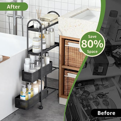 KINGRACK 4-Tier Slim Storage Cart - Image 7