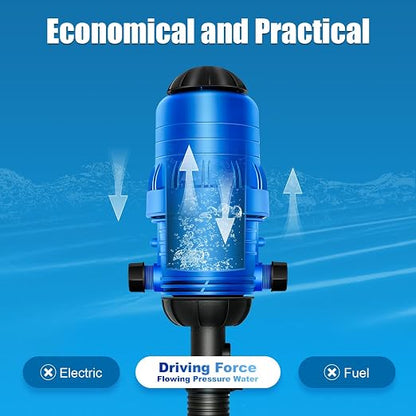 Fertilizer Injector Pump, 0.4-4% Water Powered Chemical Liquid Doser Dispenser - Image 4