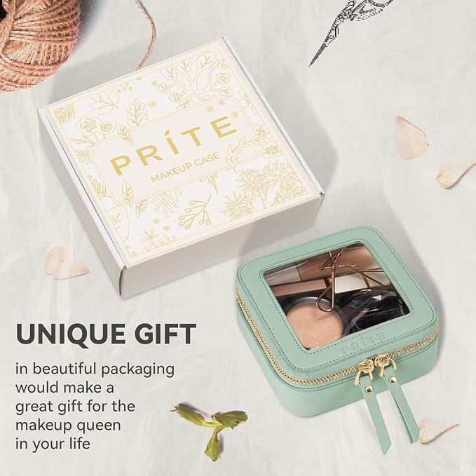Prite Small Makeup Bag for Women Portable Clear Makeup Bag Cute Mini Waterproof - Image 7