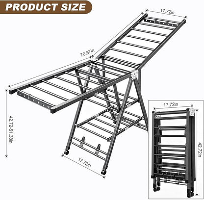 Heavy Duty 3-Tier Clothes Drying Rack - Image 2
