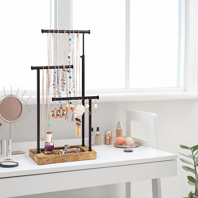 SRIWATANA Jewelry Organizer Stand, Extra Tall Necklace Holder Jewelry Holder - Image 7