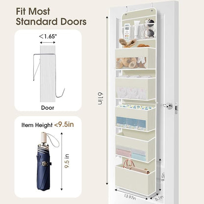 6-Tier Over The Door Organizer, Hanging Storage Organizer - Image 2