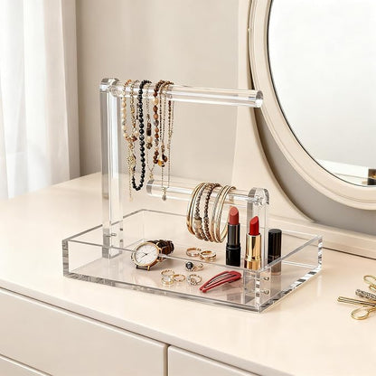 LUGUNU 2-Tier Bracelet Holder & Necklace Display Stand - Image 2