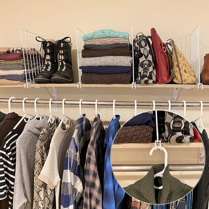 Evelots Shelf Dividers for Wood Shelf, 8 Pack Closet Organizers and Storage for - Image 2