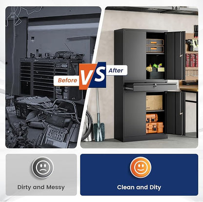 Yizosh Metal Garage Storage Cabinet - Image 7