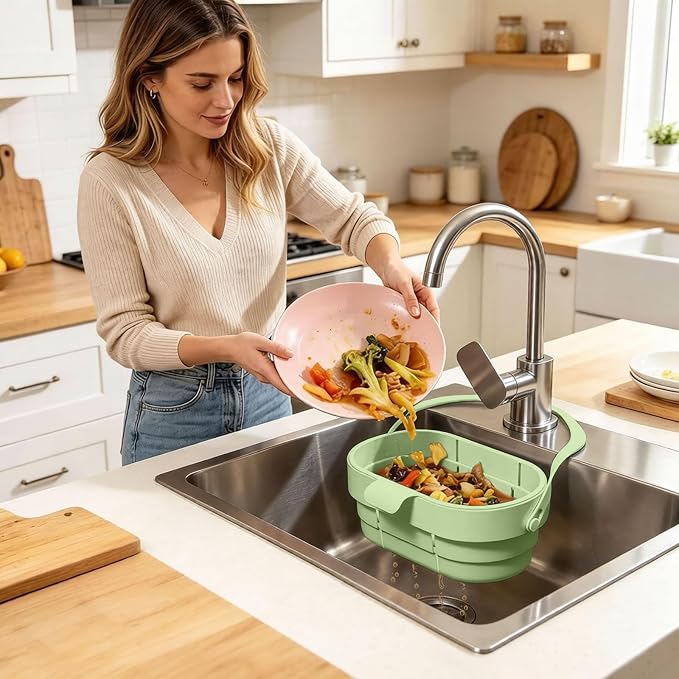 Stretchable Foldable Hanging Sink Strainer Basket - Image 5