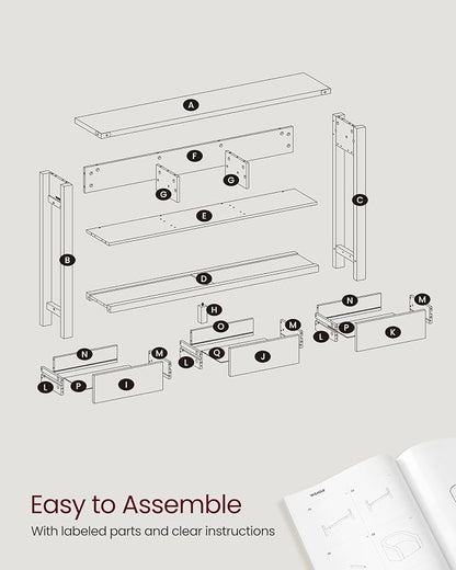 VASAGLE LIRY Collection Narrow Console Table - Image 7