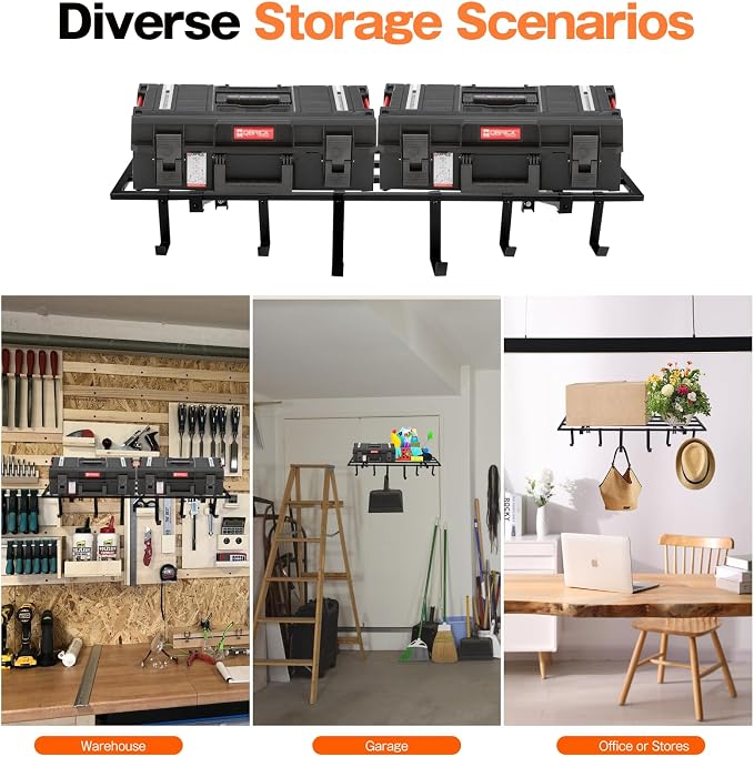 Garage Wall Shelving, 2X4ft Garage Storage Rack, Heavy Duty Wall Mounted - Image 8