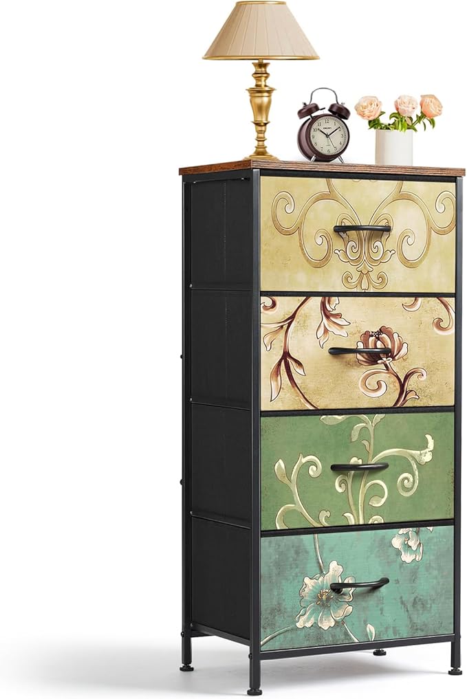 4 Drawers Dresser for Bedroom Fabric Storage Tower by SageNest