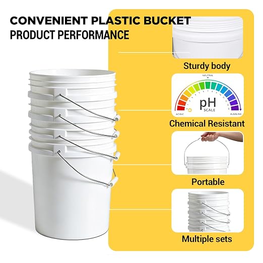DEMORA 2.5 Gallon Small Plastic Buckets, Heavy Duty Pails, BPA-Free Food Grade - Image 4