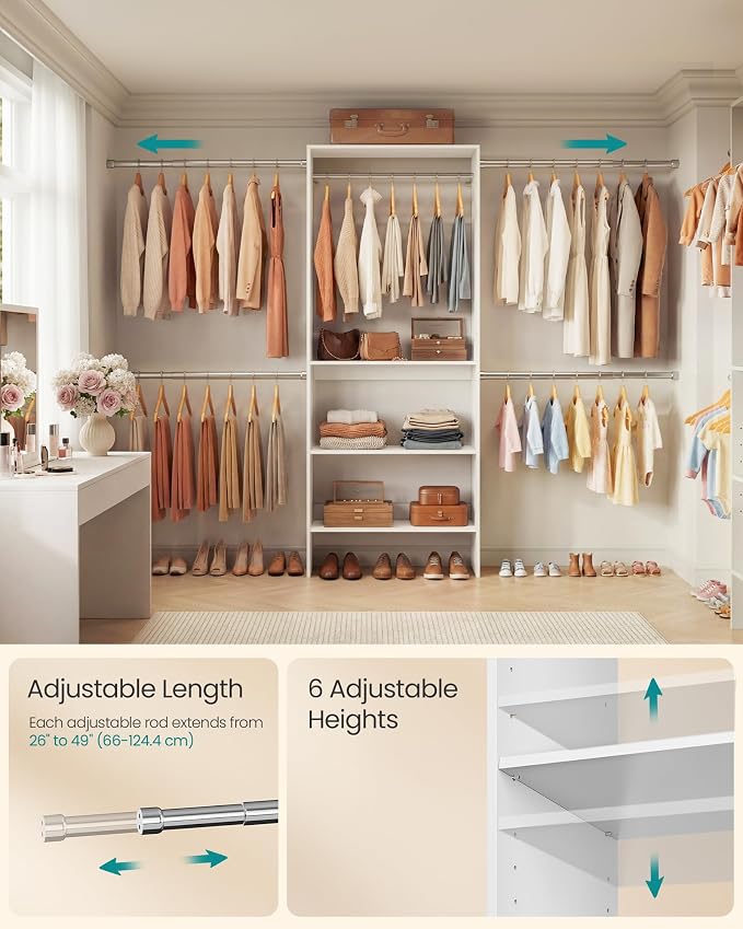 SONGMICS Closet System, Customizable Walk-In Closet Organizer System - Image 3