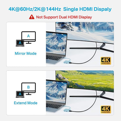 ACASIS USB C Hub 10Gbps, USB C to 4K 60Hz HDMI Adapter - Image 5