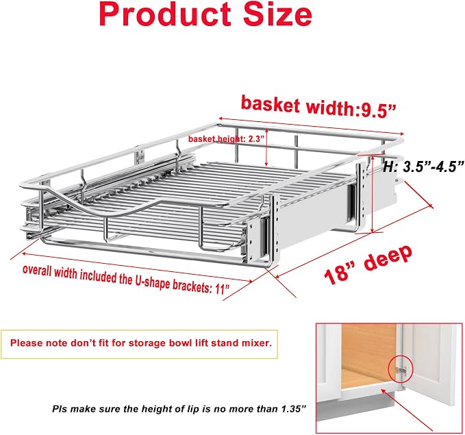 DINDON Pull Out Cabinet Organizer, Pull Out Drawers - Image 2