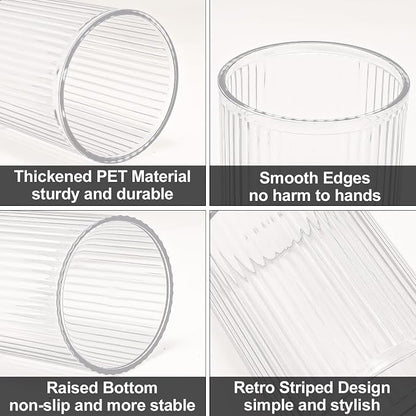 DASITON Makeup Brush Holder Organizer, Acrylic Makeup Brush Cup, Vintage - Image 6
