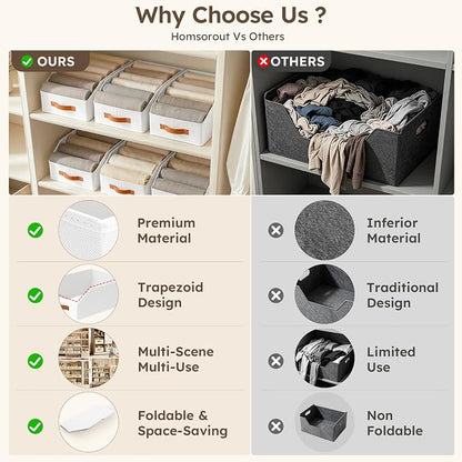 Homsorout Fabric Storage Bins for Organizing - Image 7