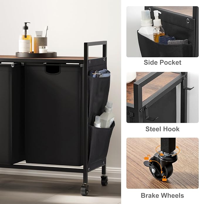 WOWLIVE Double Laundry Hamper - Image 6