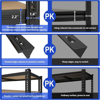 78'' H Garage Storage Shelves, Shelving Units and Storage, Heavy Duty Garage - Image 6