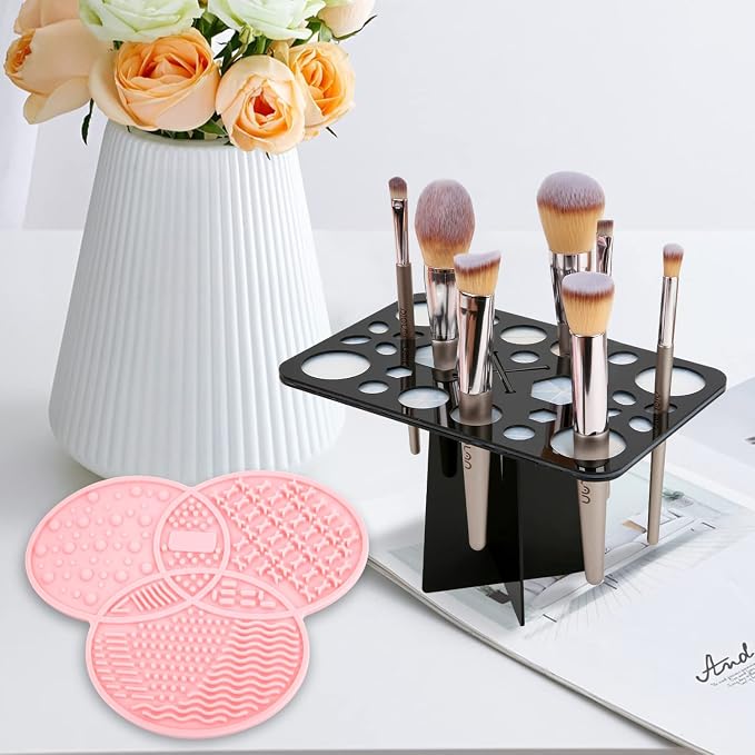 Makeup Brush Cleaning Mat & Drying Rack - Image 7