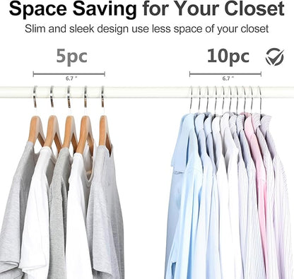 TOPIA HANGER Metal Hangers 20 Pack, Non Slip Clothes Hangers Space Saving - Image 7