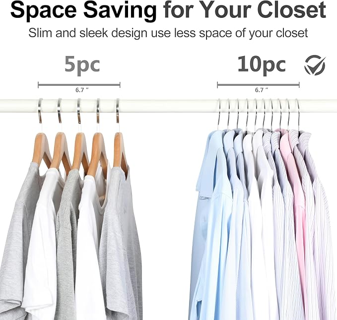 TOPIA HANGER Metal Hangers 30 Pack, Non Slip Clothes Hangers Space Saving - Image 6
