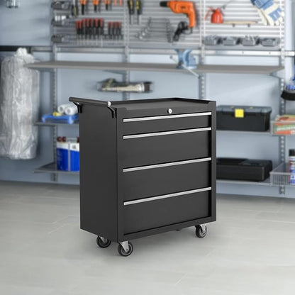 Rolling Tool Chest with Wheels, 4 Drawer Tool Storage Cabinet, Portable Toolbox - Image 8