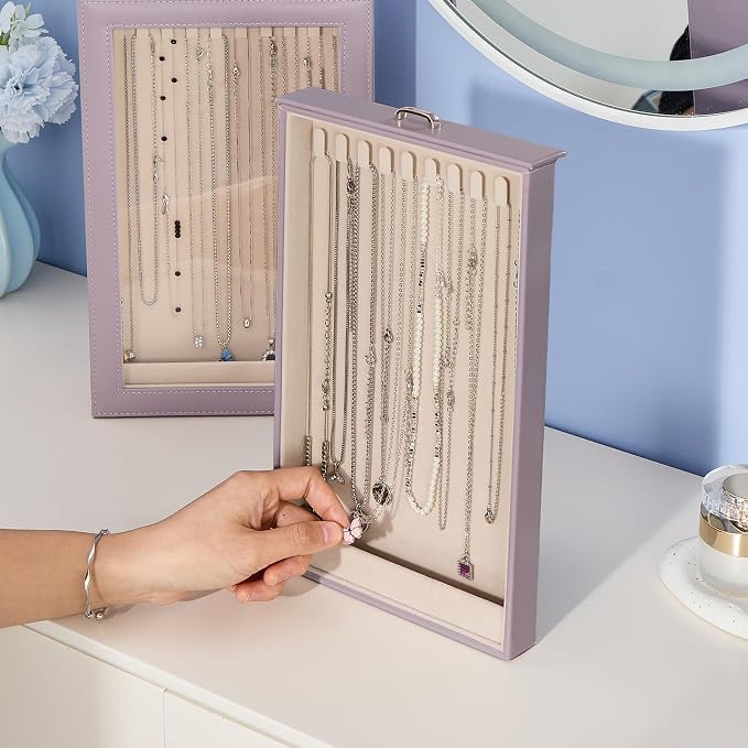 Lolalet Necklace Organizer Box, 2-Layer Jewelry Storage Boxes - Image 7