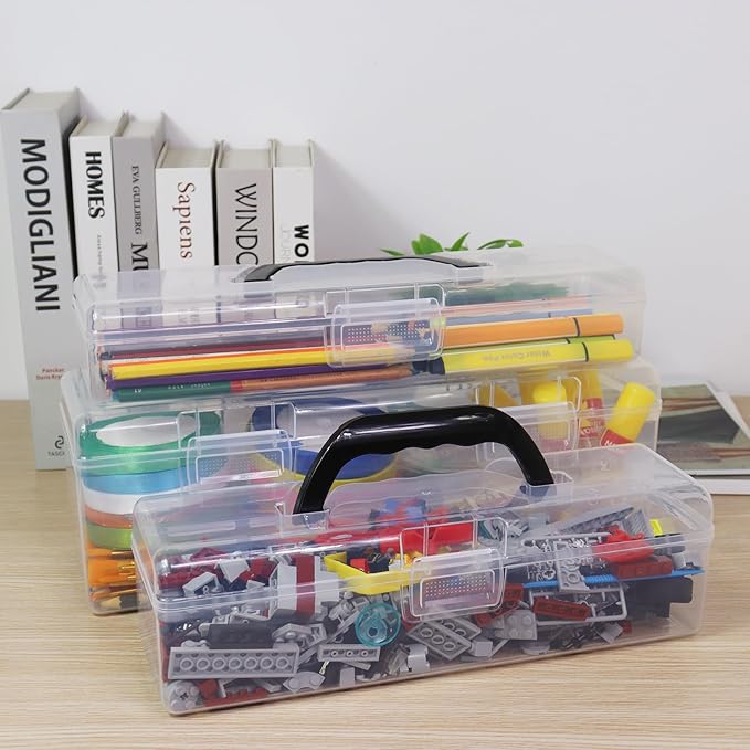 Plastic Storage Container with Lid, Small Storage Bin - Image 5