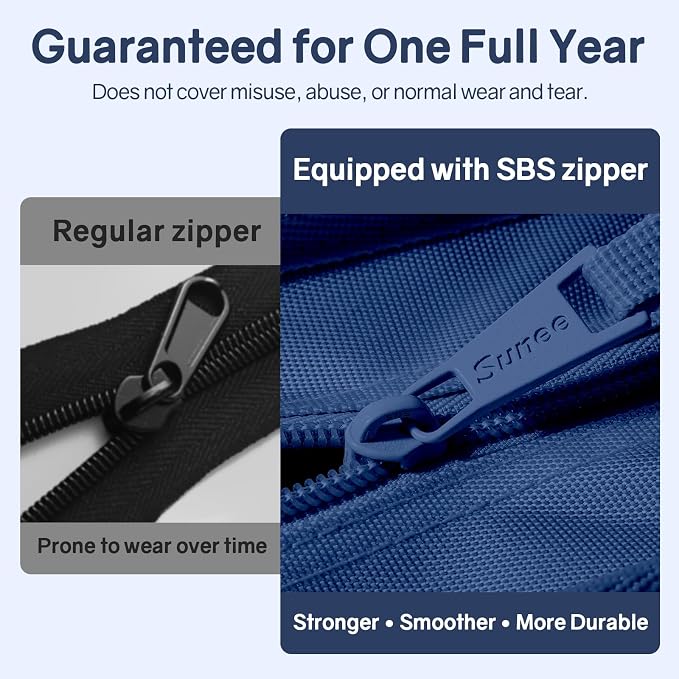SUNEE Zippered Binder Bag with Handle, 2-Inch 3-Ring O-Ring, 500-Sheet Capacity - Image 5