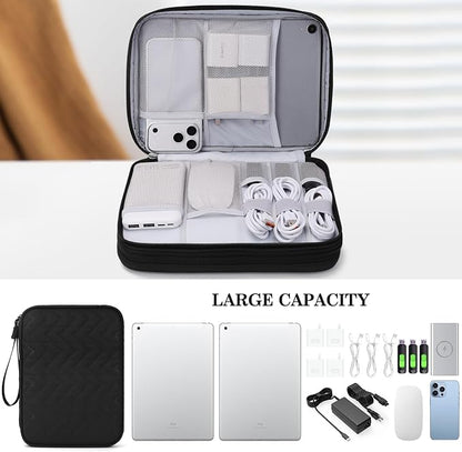 FYY Electronic Organizer, Extra Large Travel Cable Organizer Bag Pouch Portable - Image 6