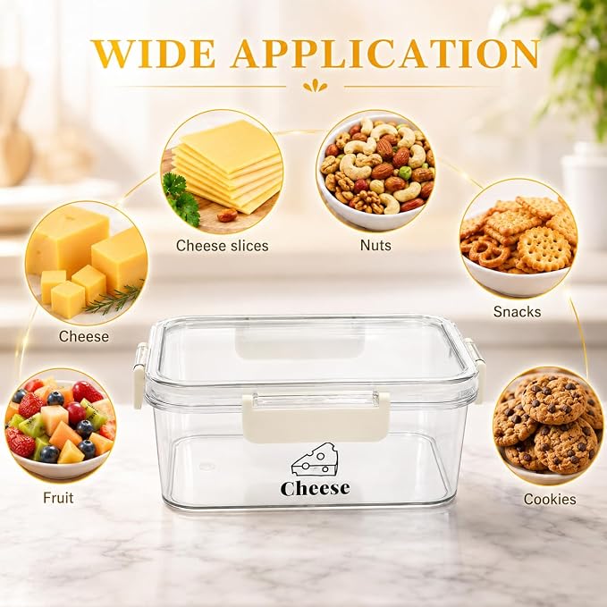 Cheese Container for Refrigerator, BPA-Free Deli Meat Storage Containers - Image 4