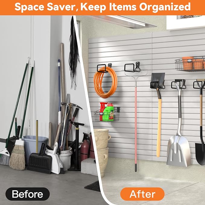 Hose Holder Stand Wall Mount, Metal Water Pipe Tube Hooks Rack - Image 3