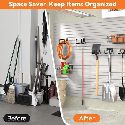 Hose Holder Stand Wall Mount, Metal Water Pipe Tube Hooks Rack - Image 3