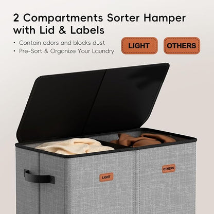 150L Double Laundry Hamper - Image 4