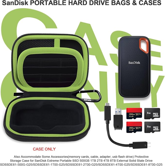 Hard Case for SanDisk Extreme Portable SSD 500GB 1TB 2TB 4TB 8TB External Solid - Image 2