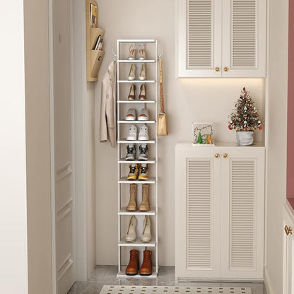 HOMEFORT 10-Tier Vertical Shoe Rack, Corner Shoe Tower, Slim Shoe Organizer - Image 8