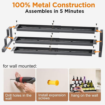 3-Tier Spice Rack Organizer for Kitchen Cabinet or Pantry, Seasoning Organizer - Image 7