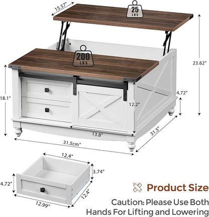 ALLSTAND 31.5" Lift Top Coffee Table - Image 2