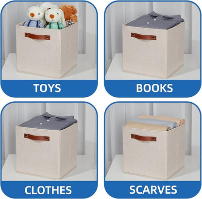 Temary 11x11 Storage Cubes Fabric Storage Cubes Storage Bins - Image 4