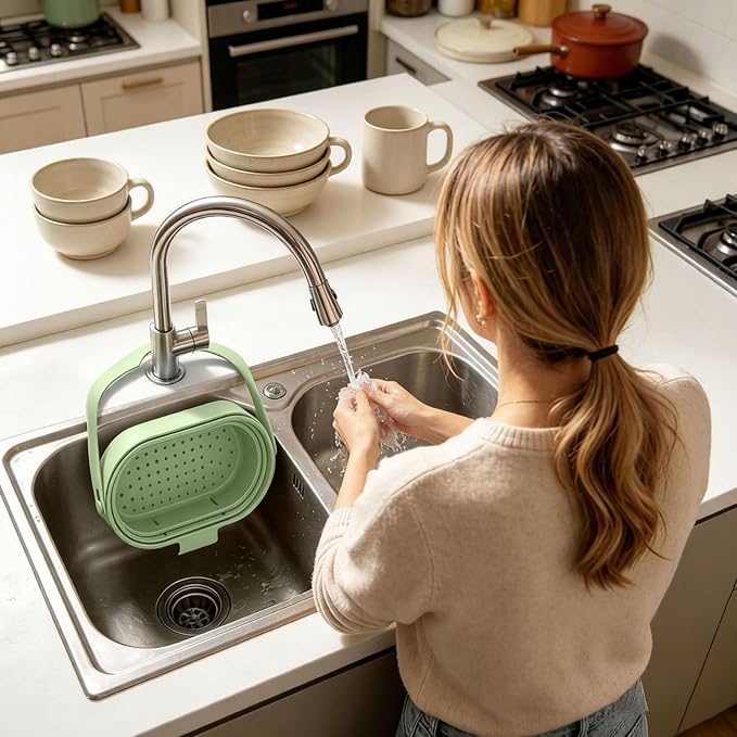 Stretchable Foldable Hanging Sink Strainer Basket - Image 6