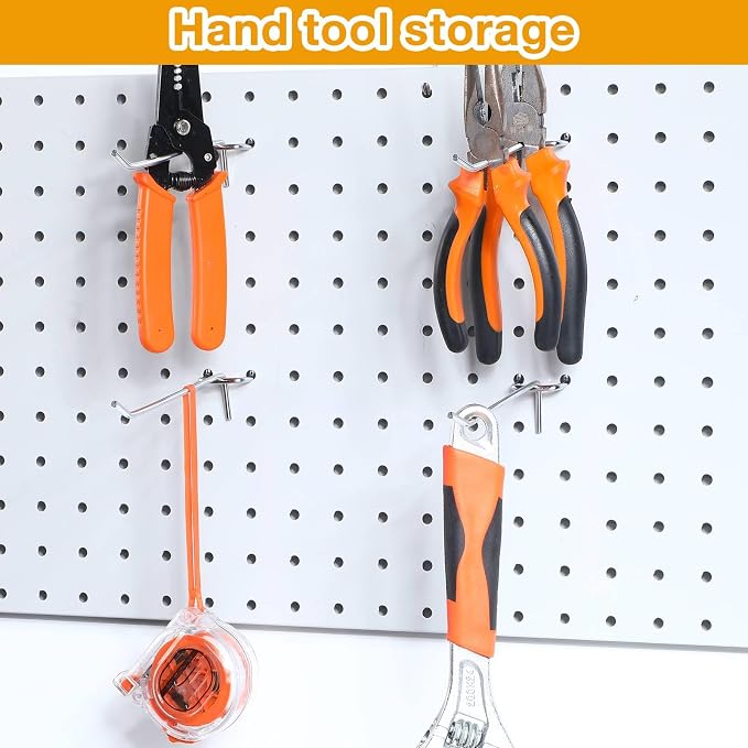 Funrous 100 Pack Peg Board Hooks Stainless Steel Pegboard Hooks Shelving - Image 6