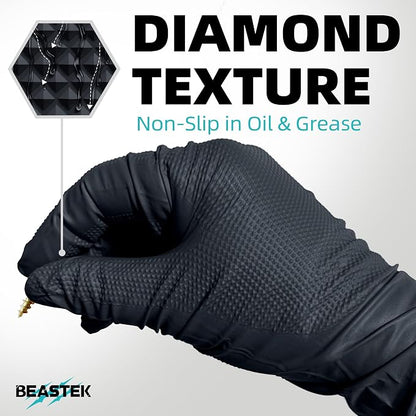Beastek Nitrile Disposable Gloves, 8Mil Latex & Powder Free Chemical Resistant - Image 4