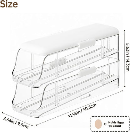 PAVSTINE 2-Tier Auto Rolling Egg Holder - Image 2