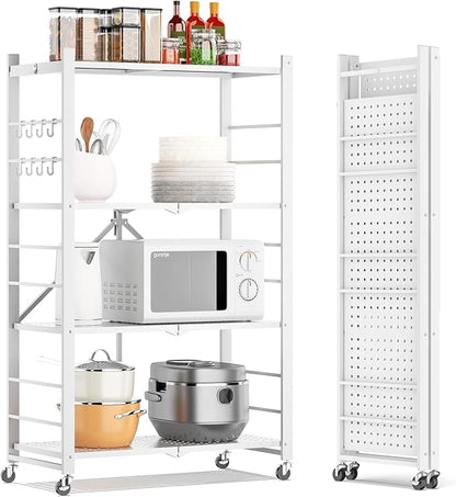 Fenbeli Foldable Shelves with Wheels by Fenbeli