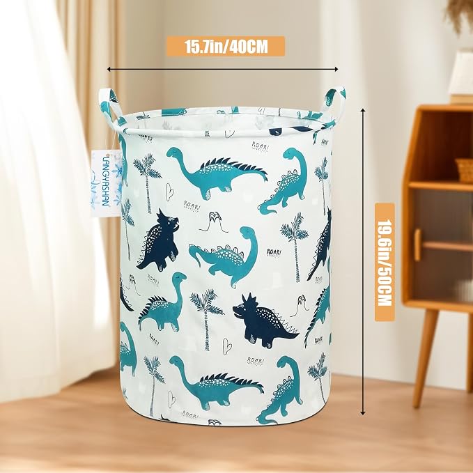 LANGYASHAN Laundry Basket Canvas Fabric Collapsible Organizer Basket - Image 2