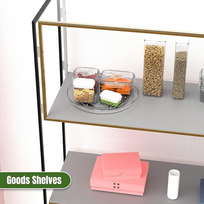 URALFA Lazy Susan Organizer for Cabinet 2 Pack, 10.6" Clear Lazy Susan - Image 4